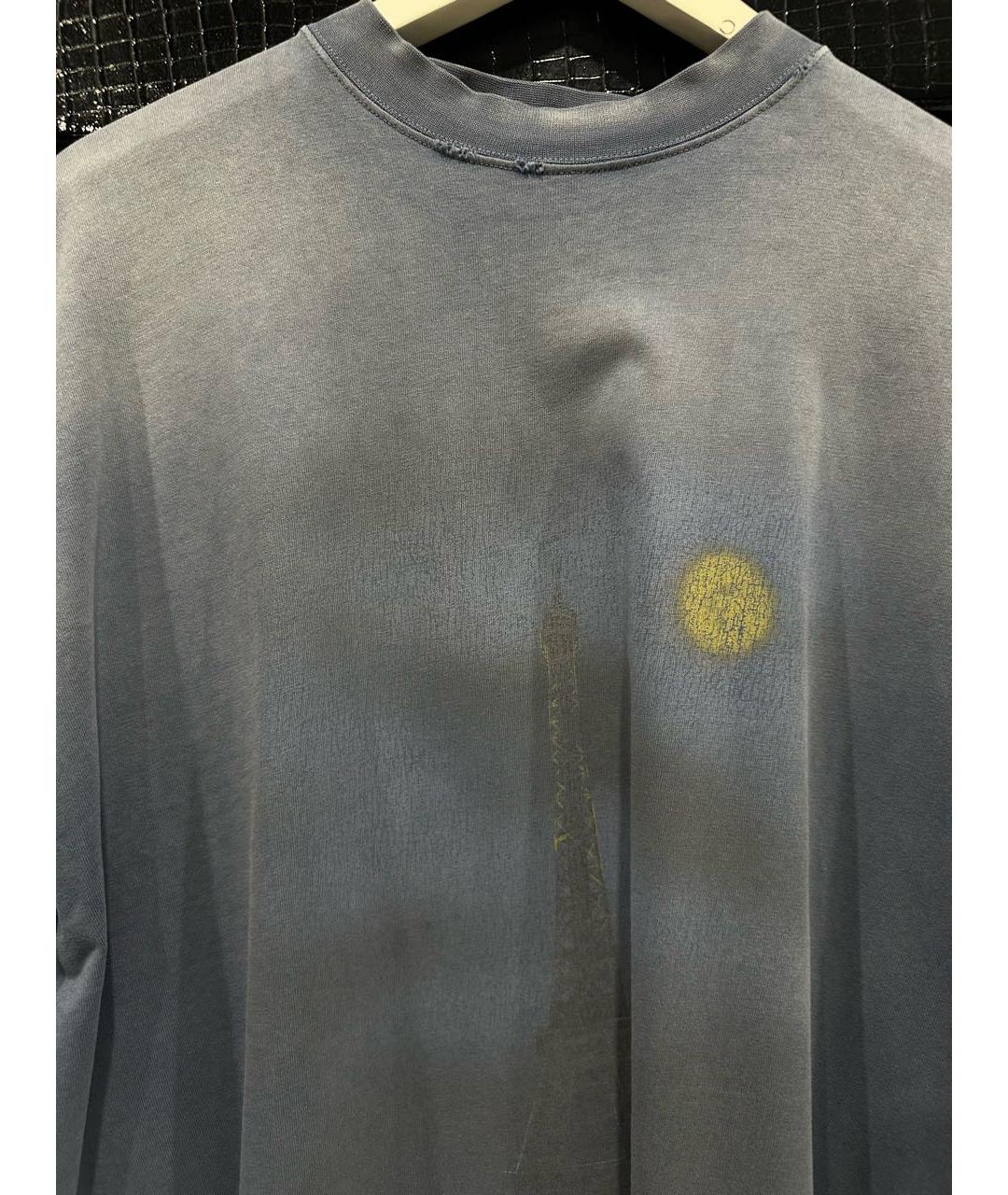 BALENCIAGA Синяя футболка, фото 3