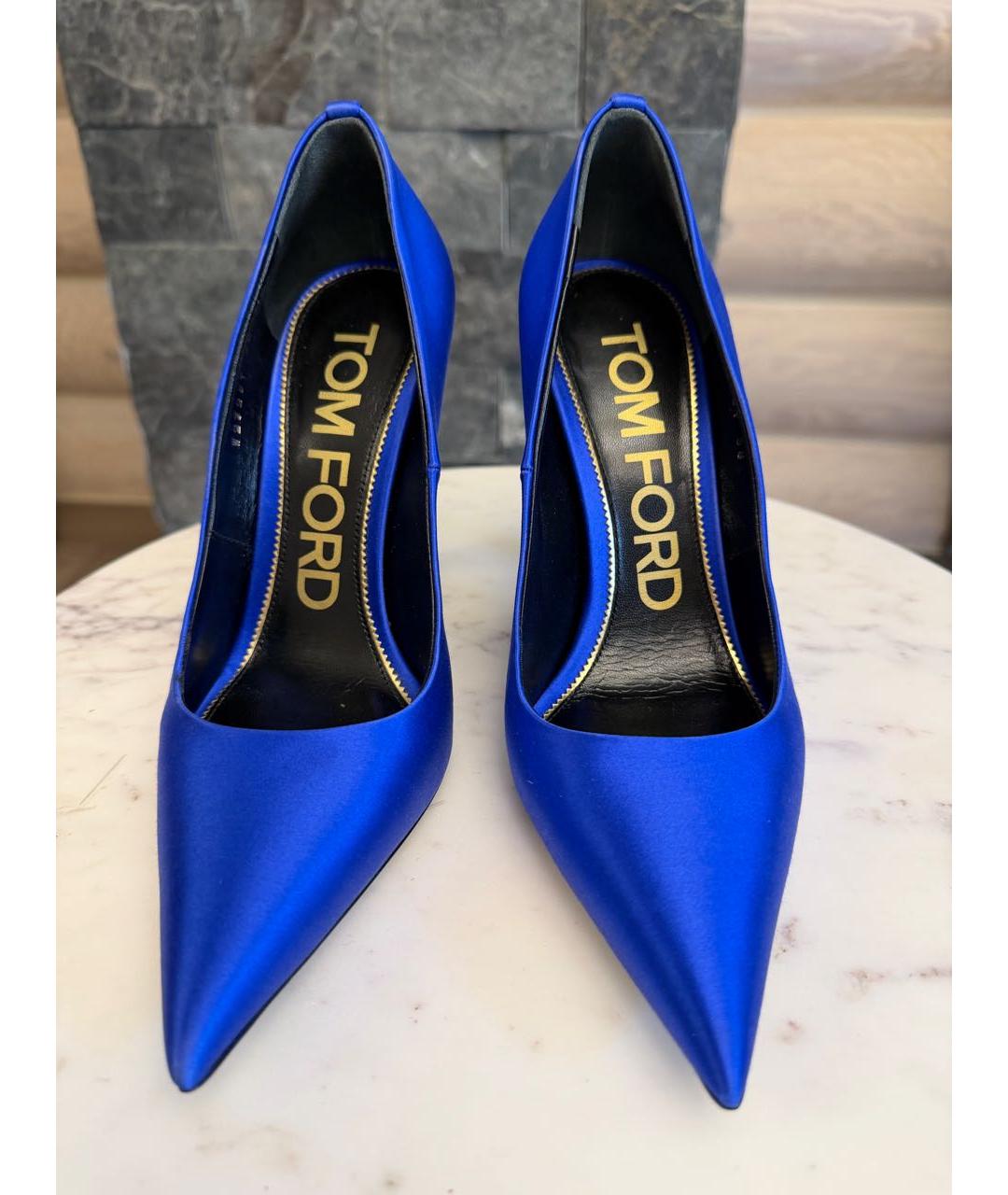 TOM FORD Синие текстильные туфли, фото 2