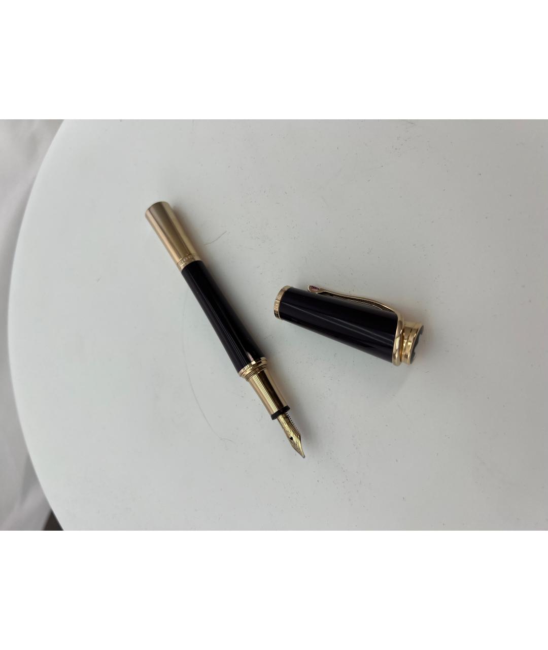 MONTBLANC Черная позолоченная перьевая ручка, фото 7