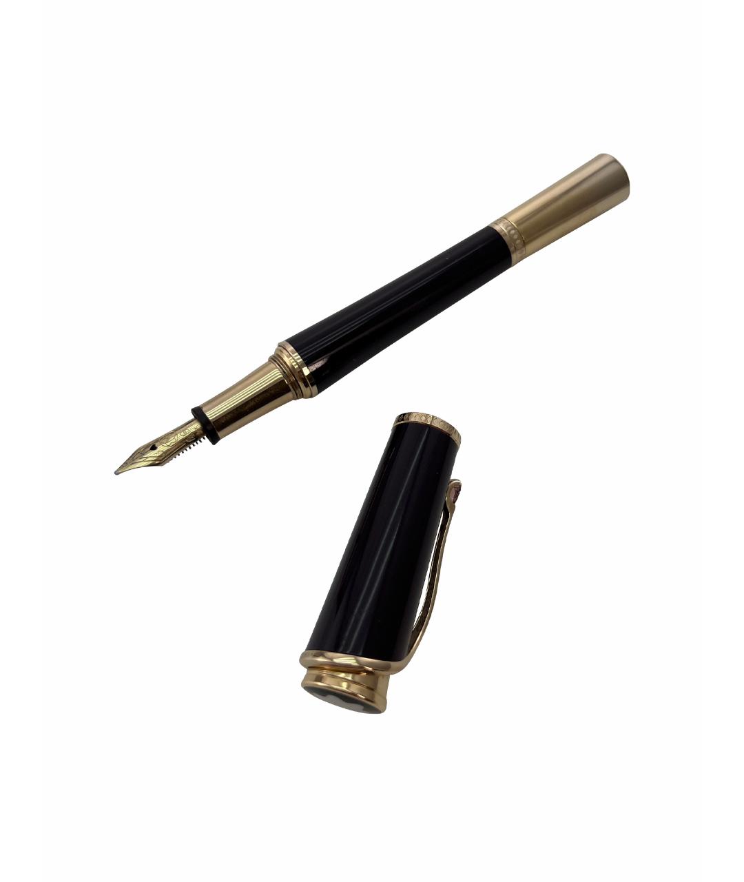 MONTBLANC Черная позолоченная перьевая ручка, фото 1