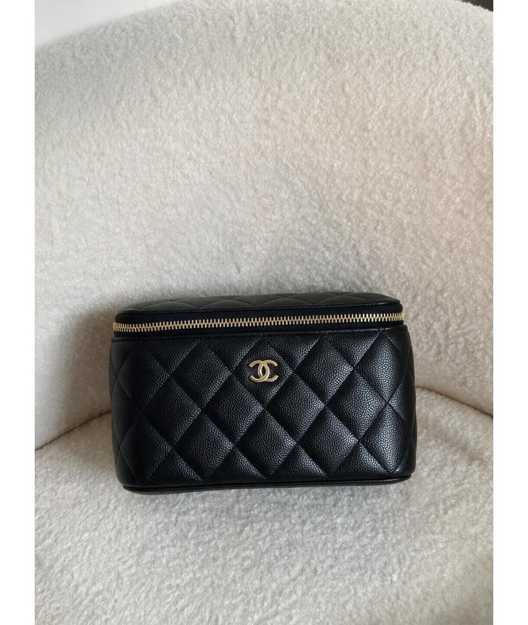 CHANEL Черная кожаная сумка через плечо, фото 6