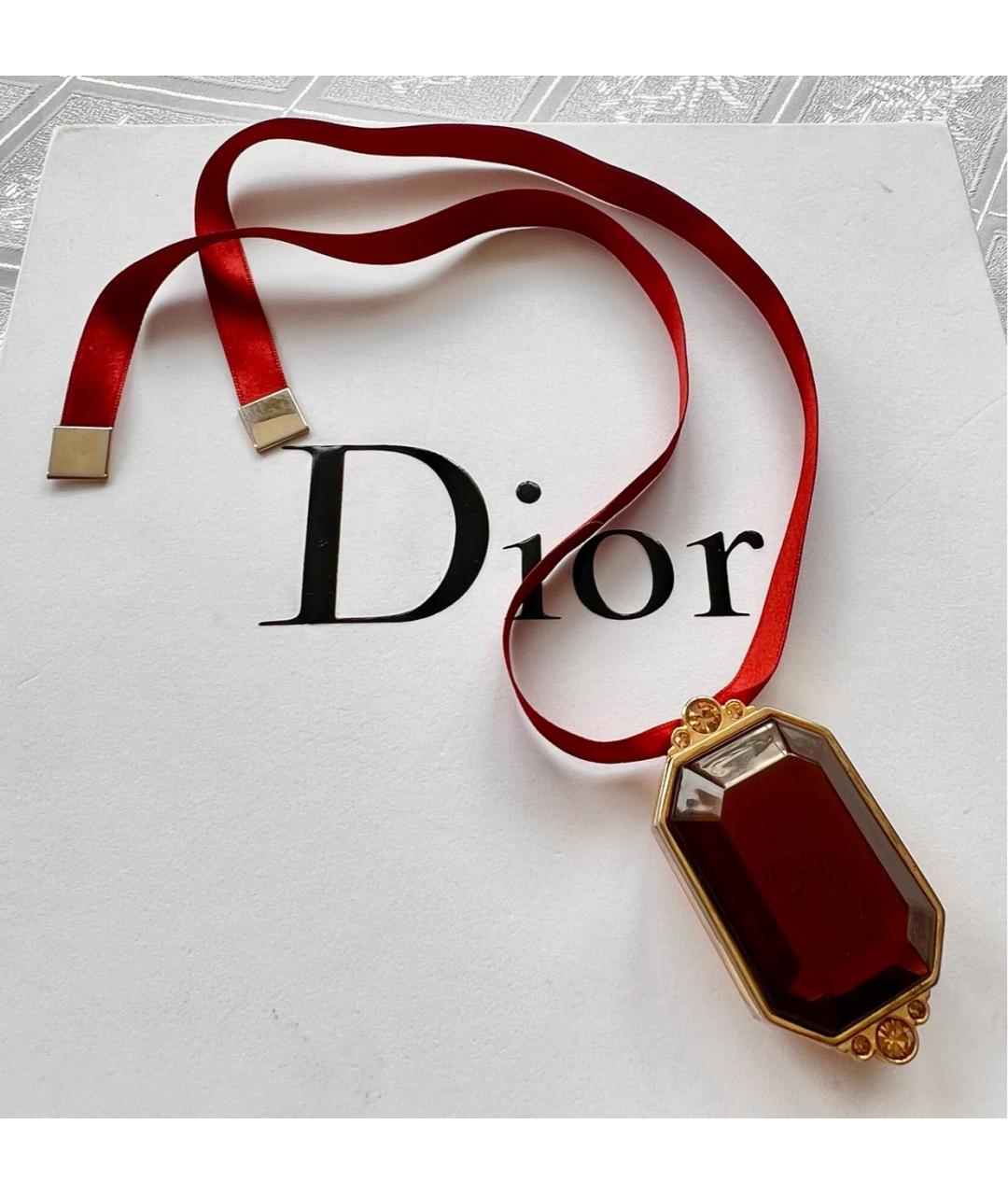 CHRISTIAN DIOR Оранжевая металлическая подвеска, фото 4