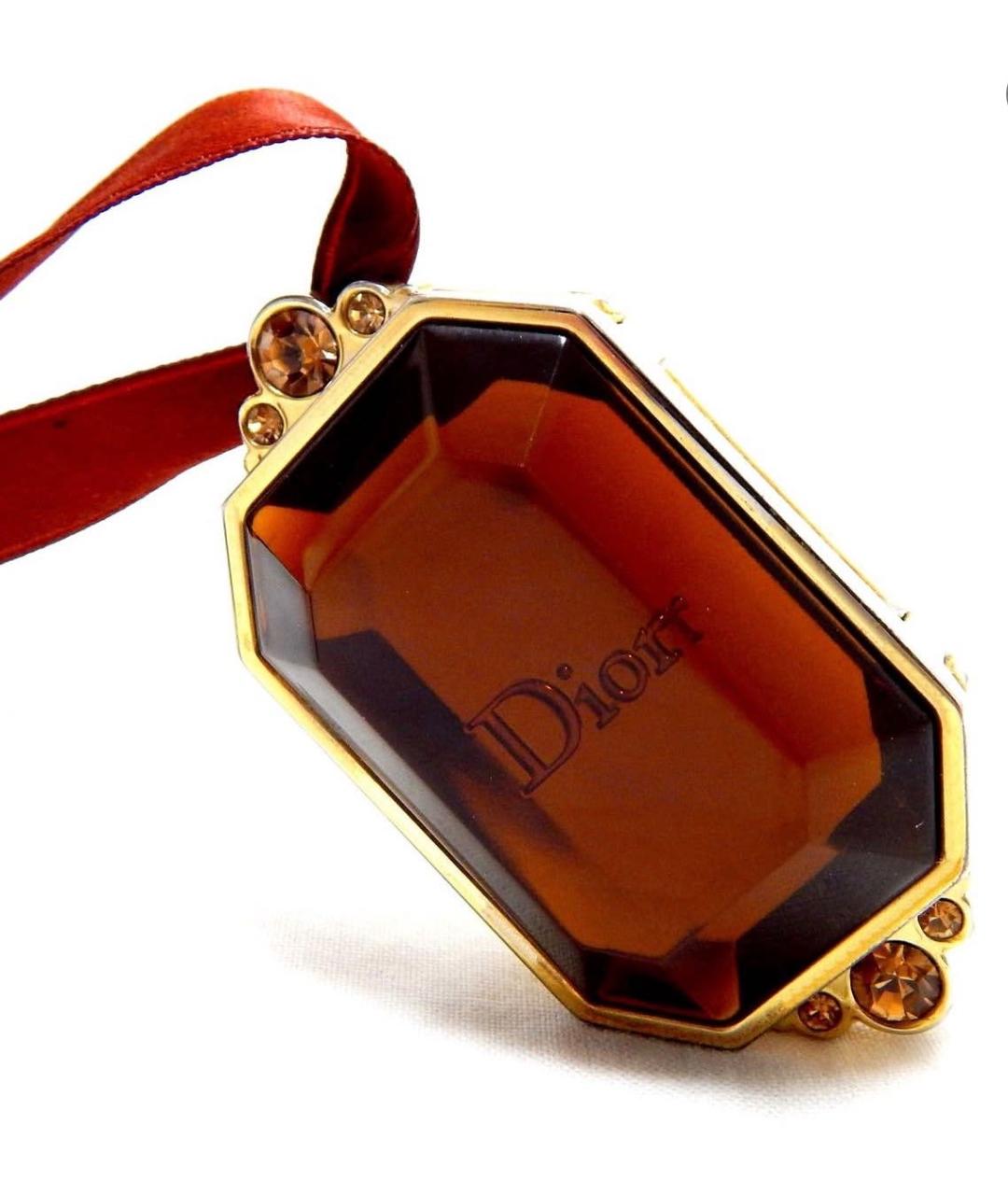 CHRISTIAN DIOR Оранжевая металлическая подвеска, фото 2