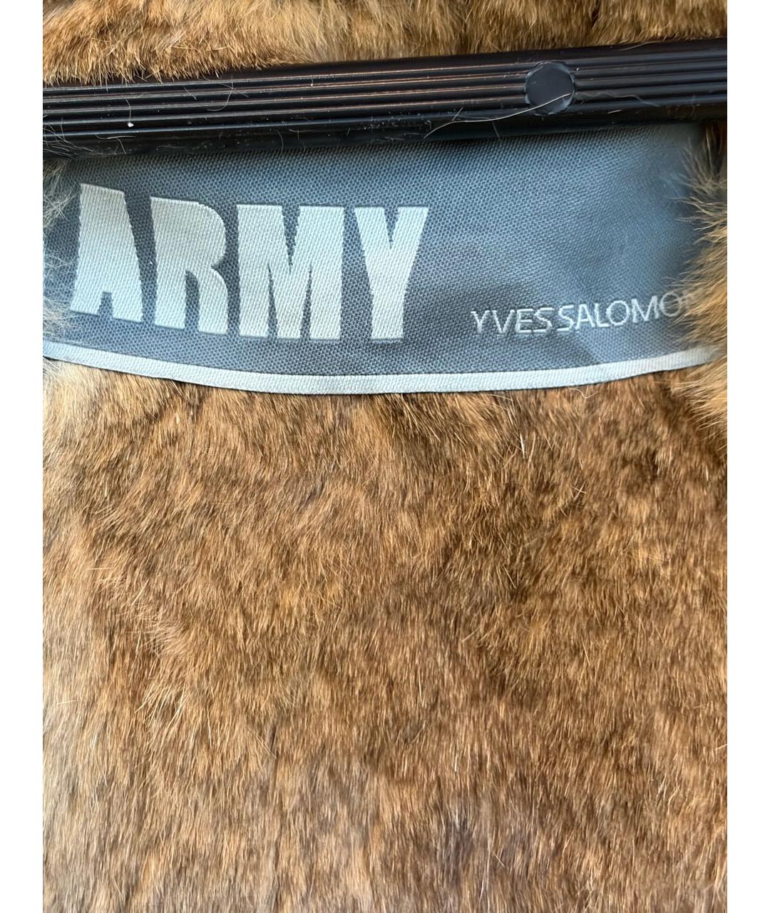 ARMY YVES SALOMON Темно-синяя меховая парка, фото 4