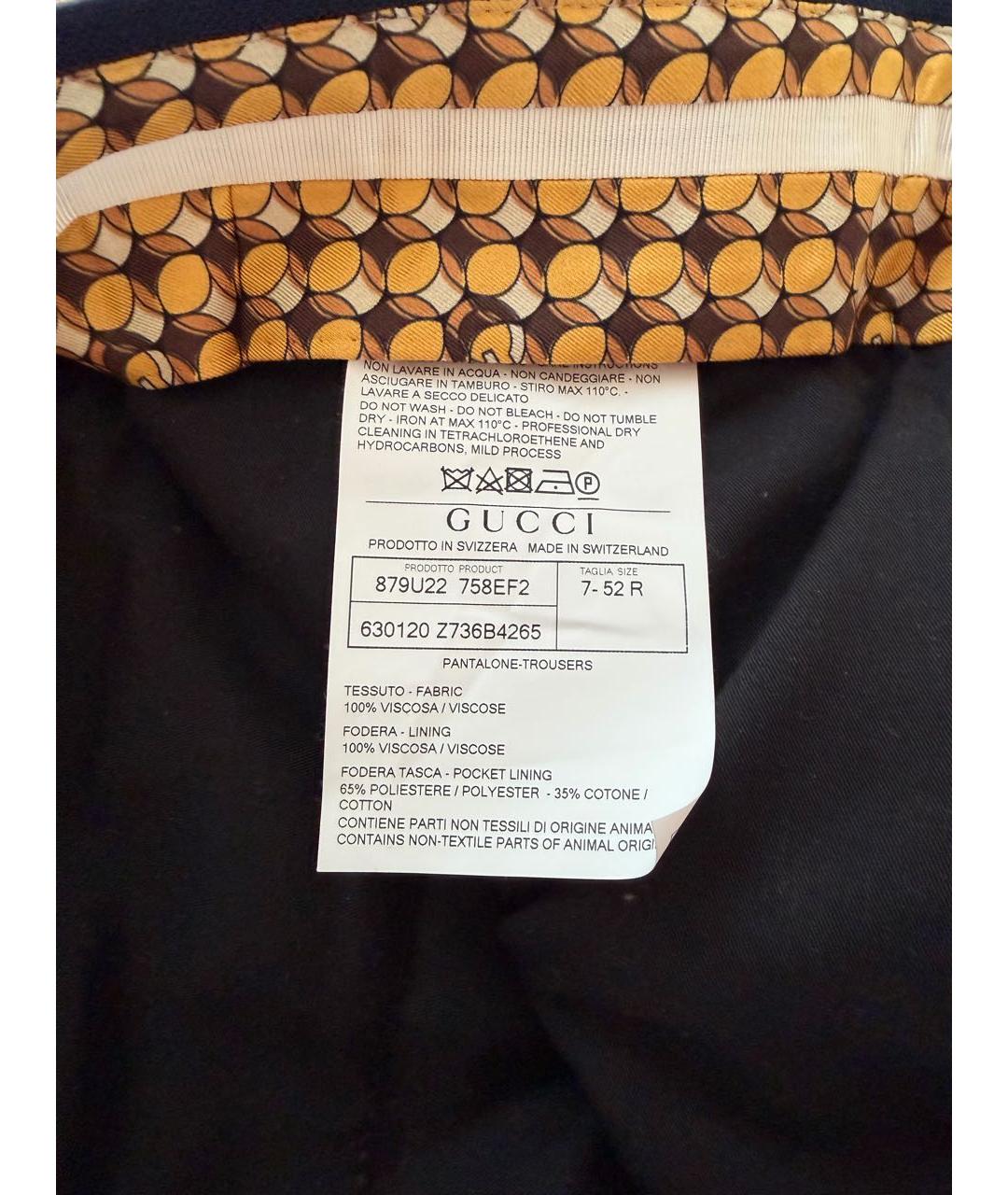 GUCCI Темно-синий классический костюм, фото 8
