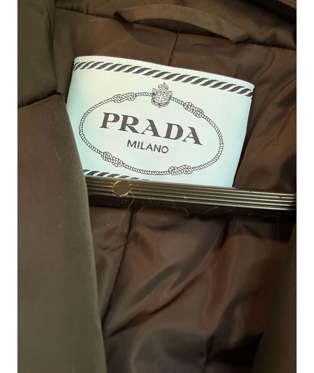 PRADA Черный нейлоновый пуховик, фото 3
