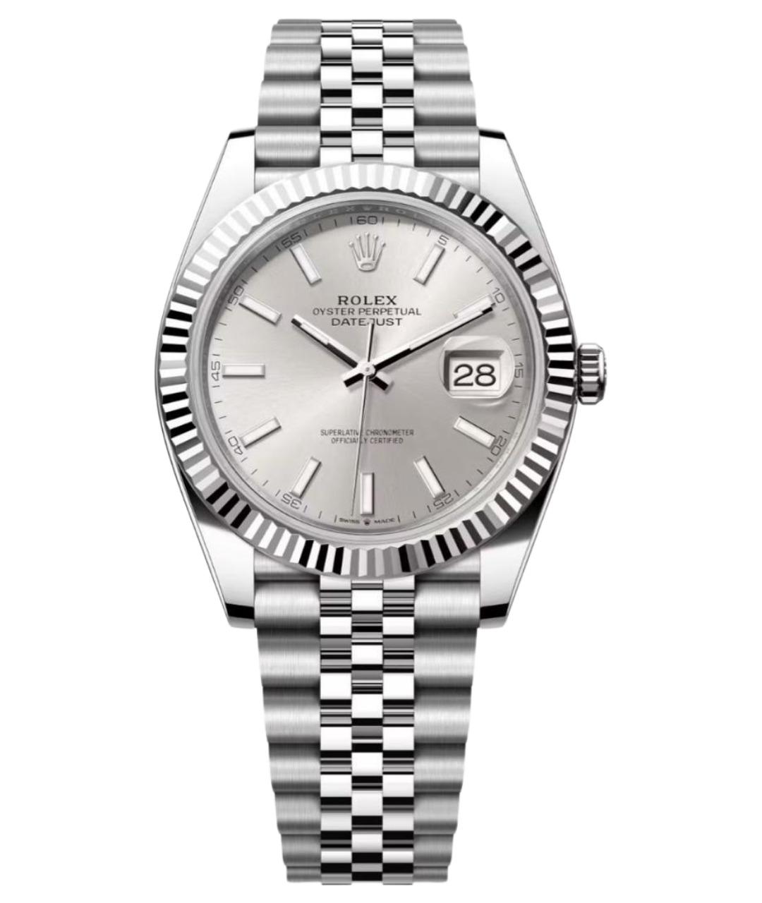 ROLEX Серебряные часы из белого золота, фото 1
