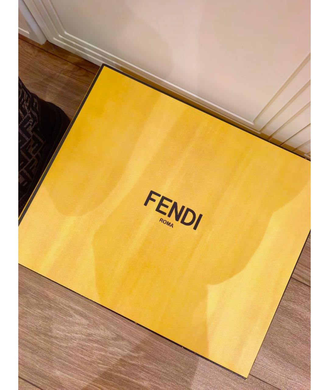 FENDI Черные кожаные ботинки, фото 6