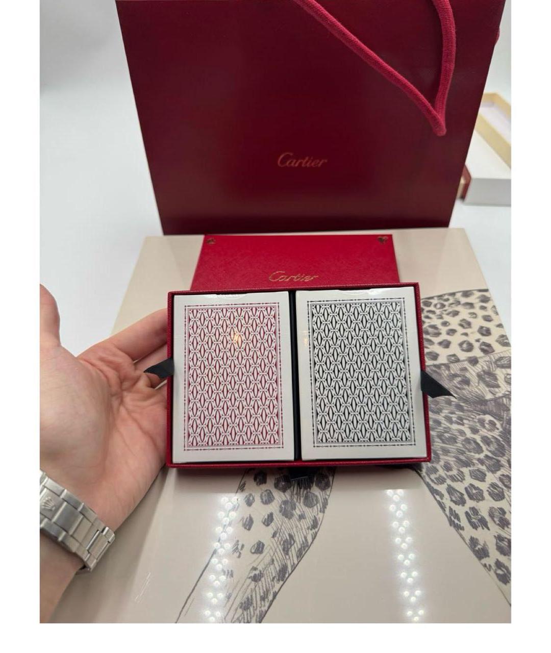 CARTIER Бордовый кардхолдер, фото 5