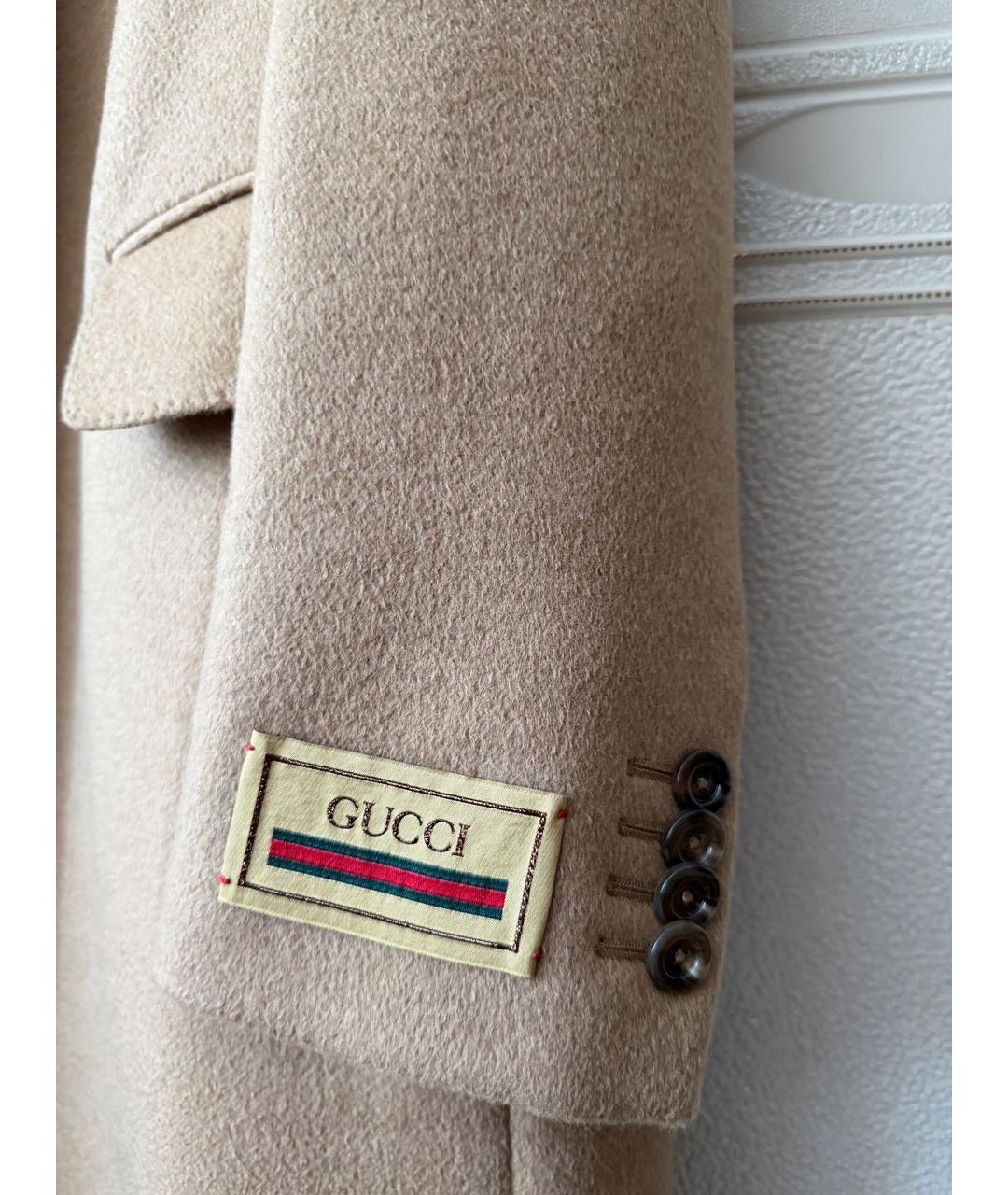 GUCCI Коричневое шерстяное пальто, фото 5