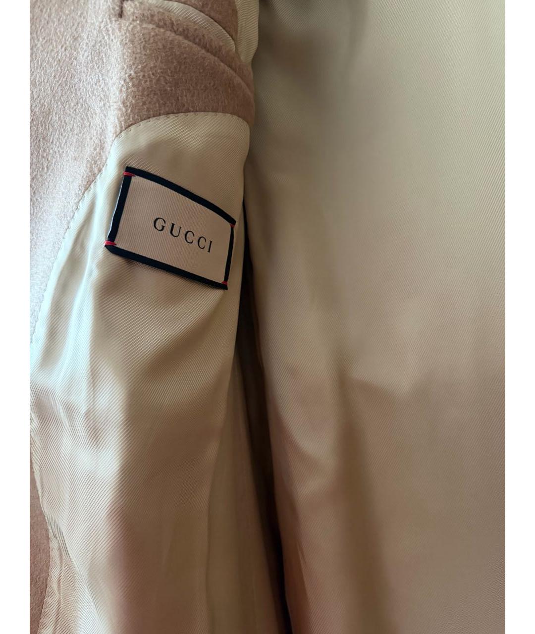 GUCCI Коричневое шерстяное пальто, фото 6