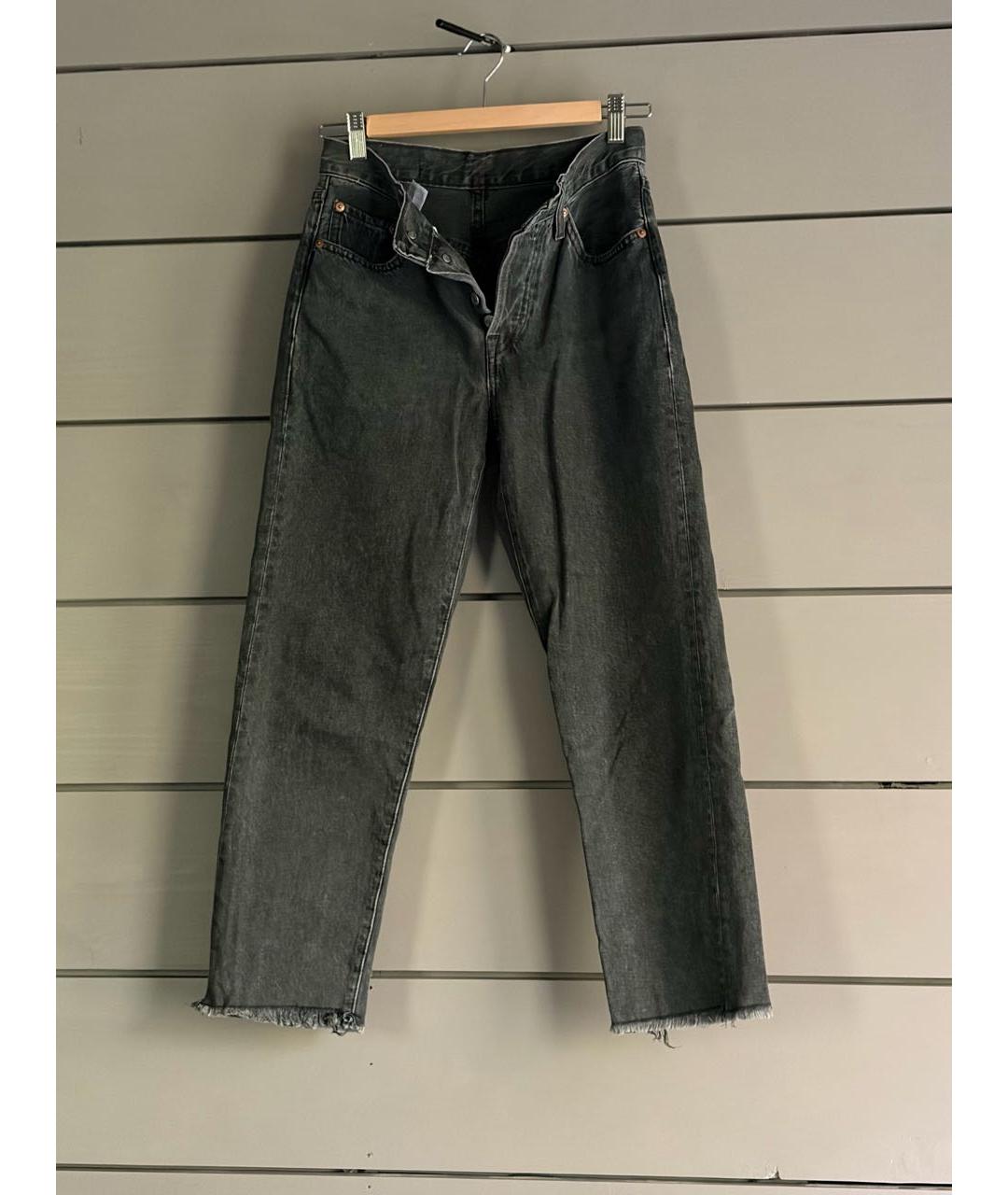 LEVI'S Антрацитовые хлопковые прямые джинсы, фото 8