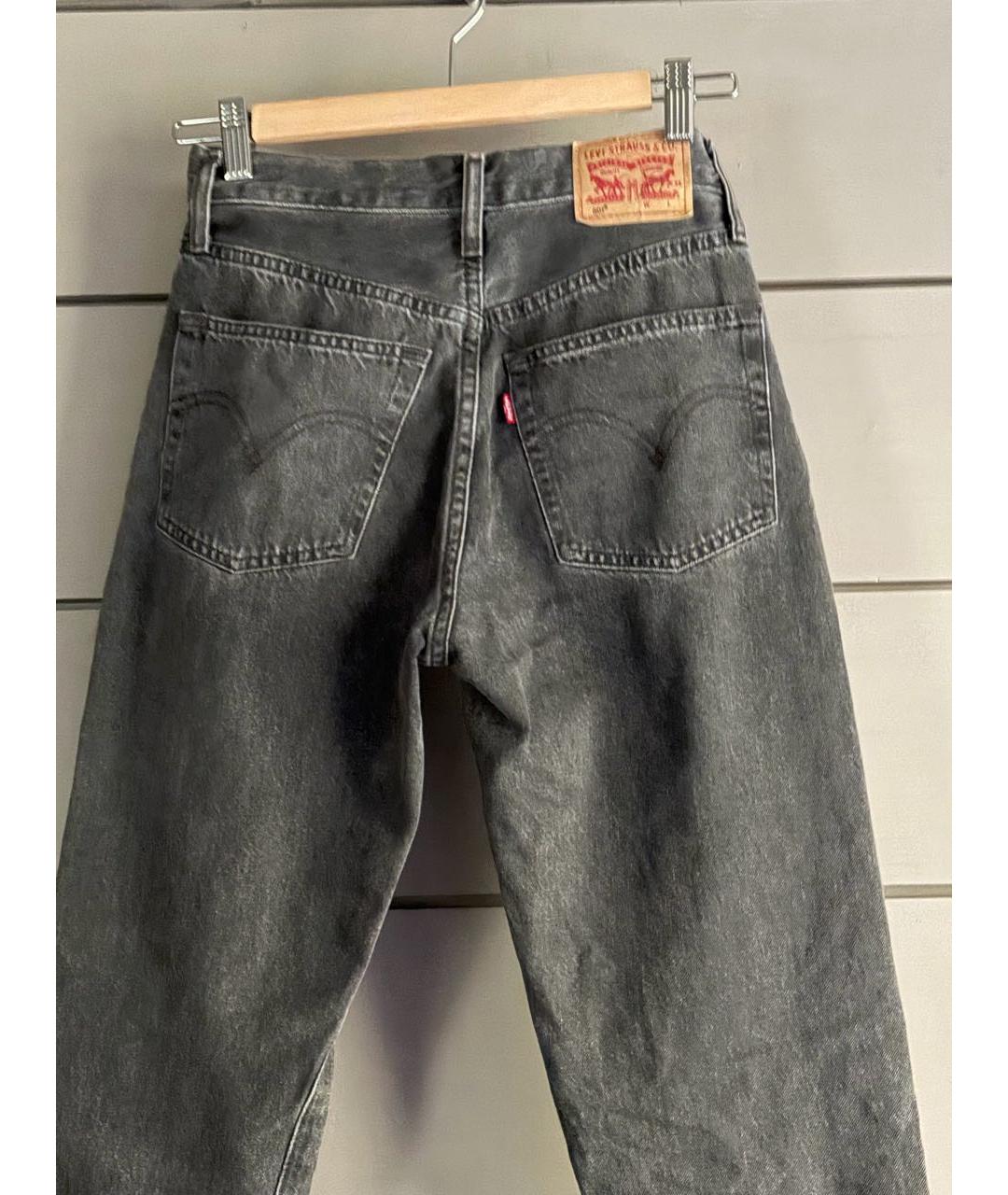 LEVI'S Антрацитовые хлопковые прямые джинсы, фото 4