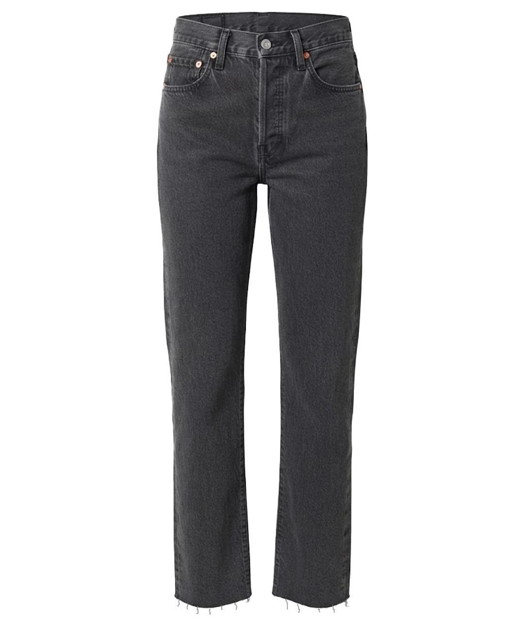 LEVI'S Антрацитовые хлопковые прямые джинсы, фото 1