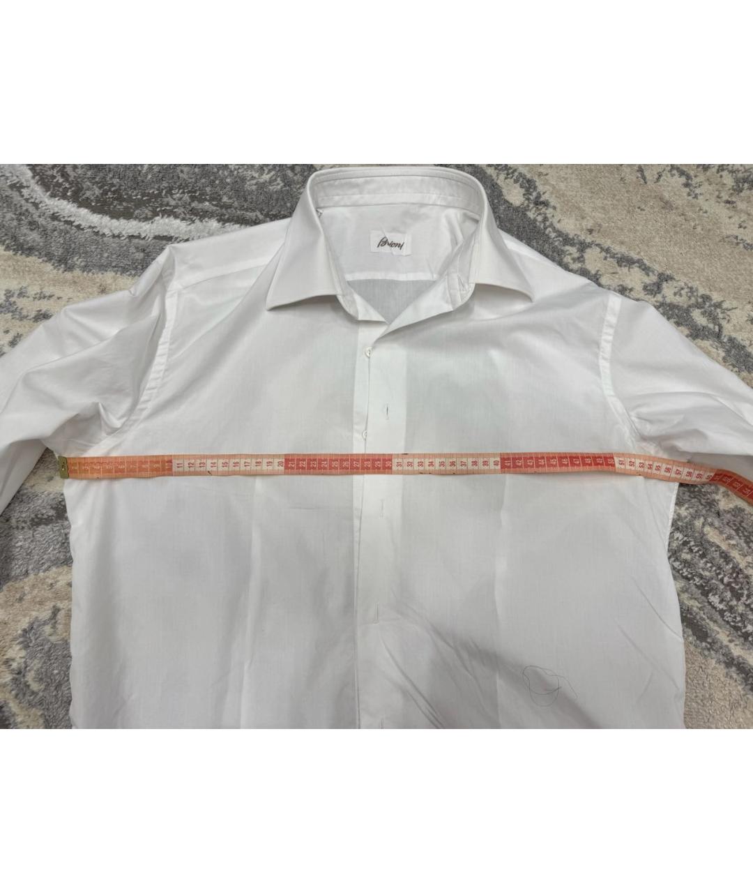 BRIONI Белая хлопковая классическая рубашка, фото 2