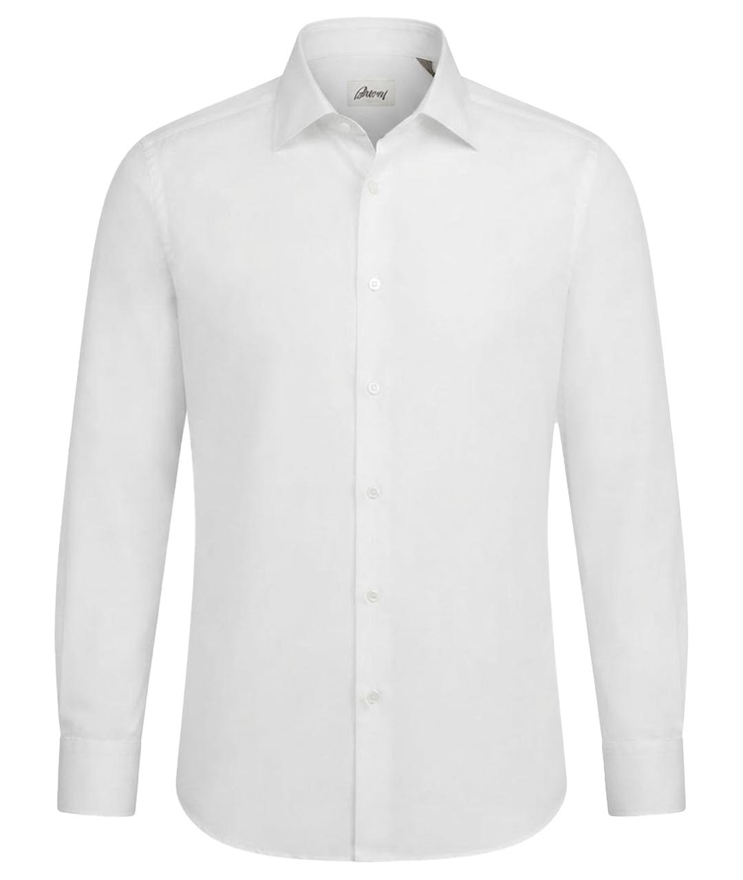 BRIONI Белая хлопковая классическая рубашка, фото 1