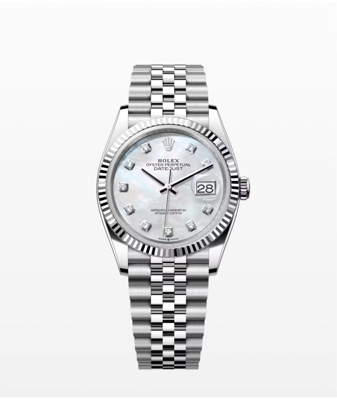 ROLEX Серебряные часы из белого золота, фото 2