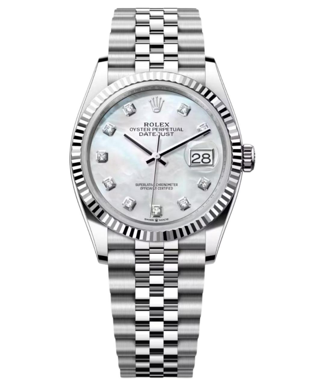 ROLEX Серебряные часы из белого золота, фото 1