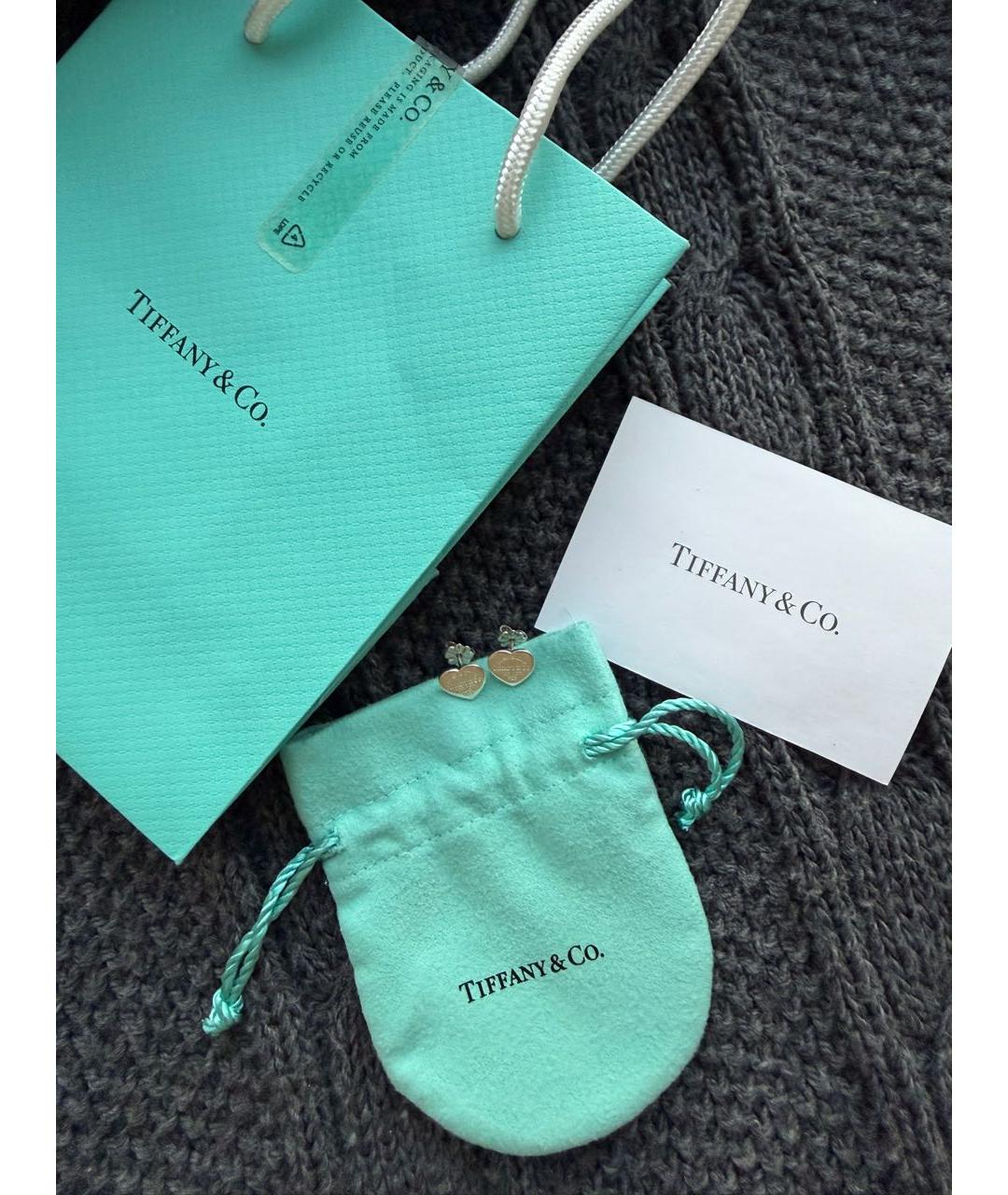 TIFFANY&CO Серебряные серебряные серьги, фото 3