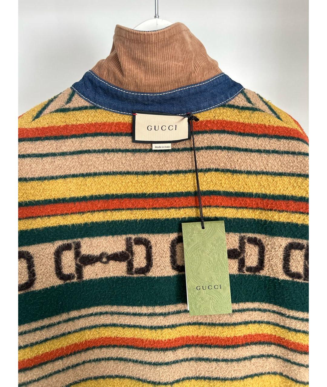 GUCCI Синяя хлопковая куртка, фото 3