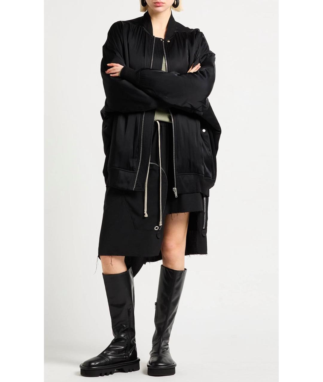 RICK OWENS Черная ацетатная куртка, фото 2