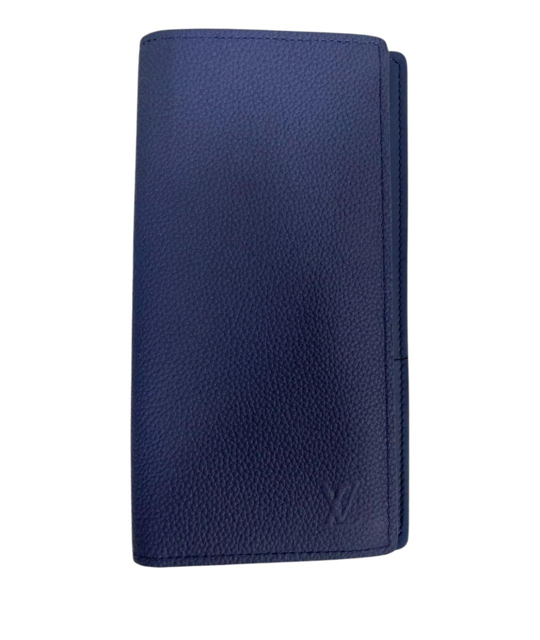 LOUIS VUITTON Темно-синий кожаный кошелек, фото 1