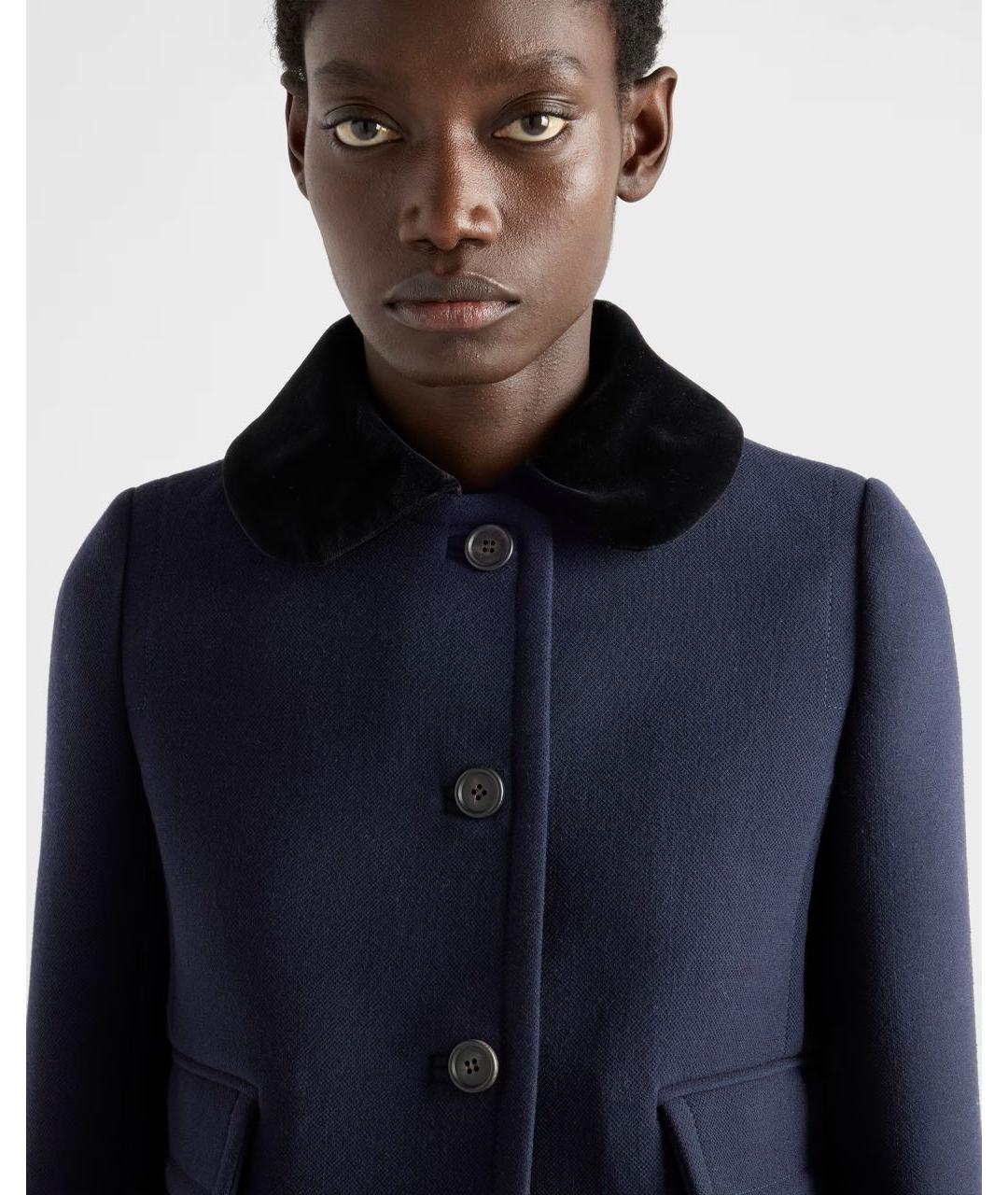 PRADA Темно-синяя шерстяная куртка, фото 3