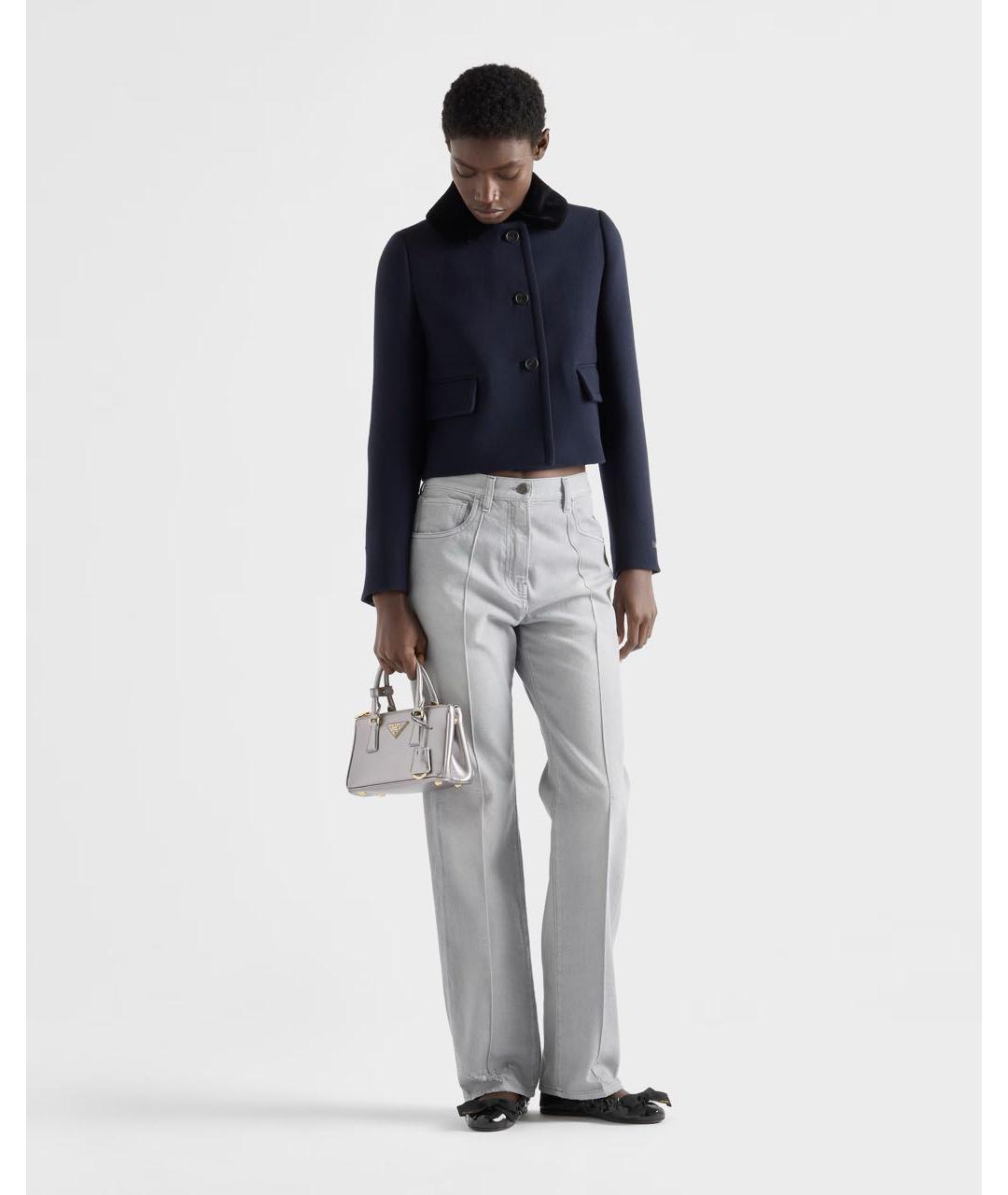 PRADA Темно-синяя шерстяная куртка, фото 2