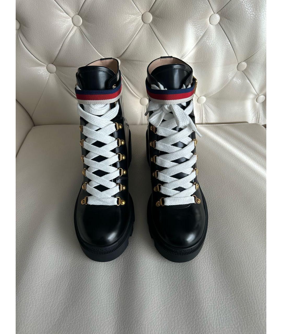 GUCCI Черные кожаные ботильоны, фото 2