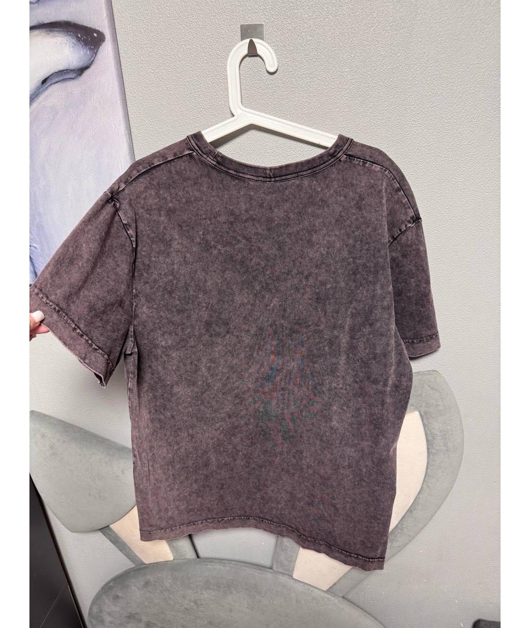 ALEXANDER WANG Серая хлопковая футболка, фото 2