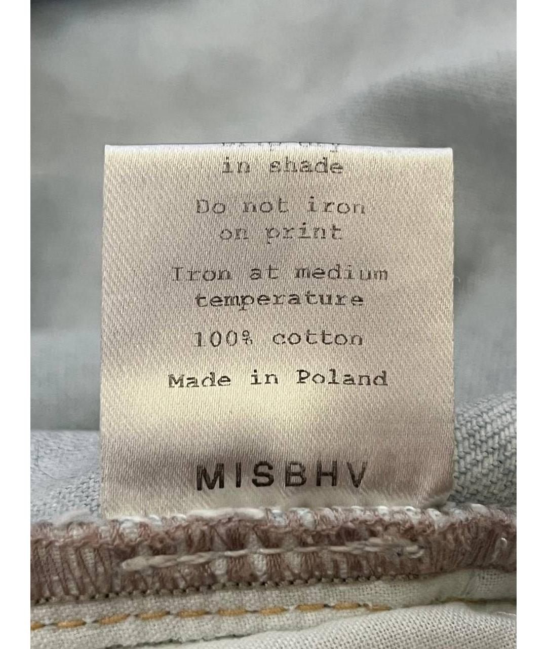 MISBHV Голубые хлопковые прямые джинсы, фото 8