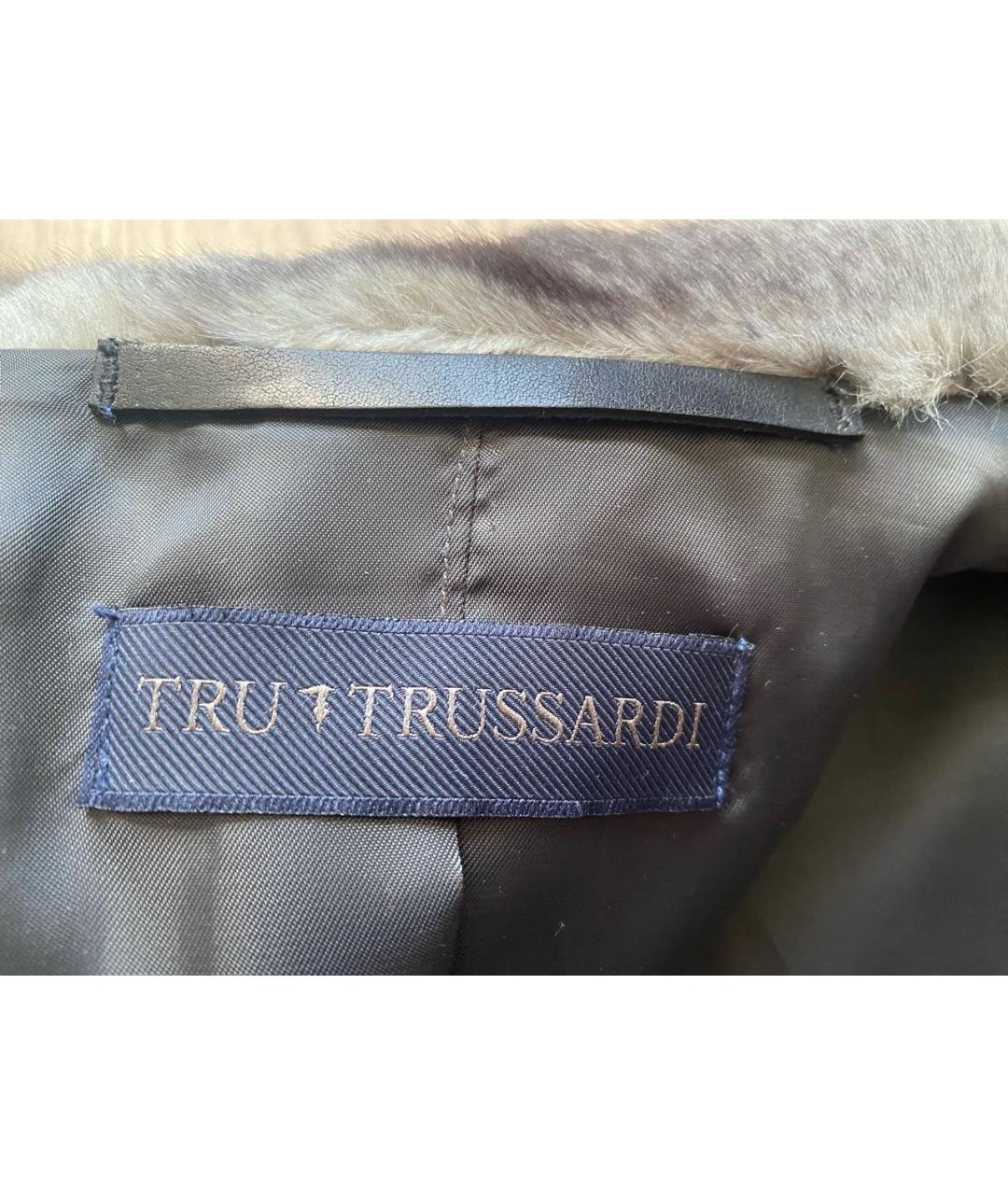 TRUSSARDI Антрацитовая шуба, фото 5