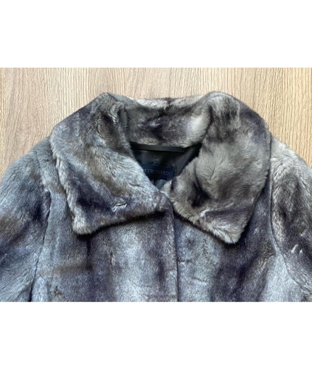 TRUSSARDI Антрацитовая шуба, фото 4