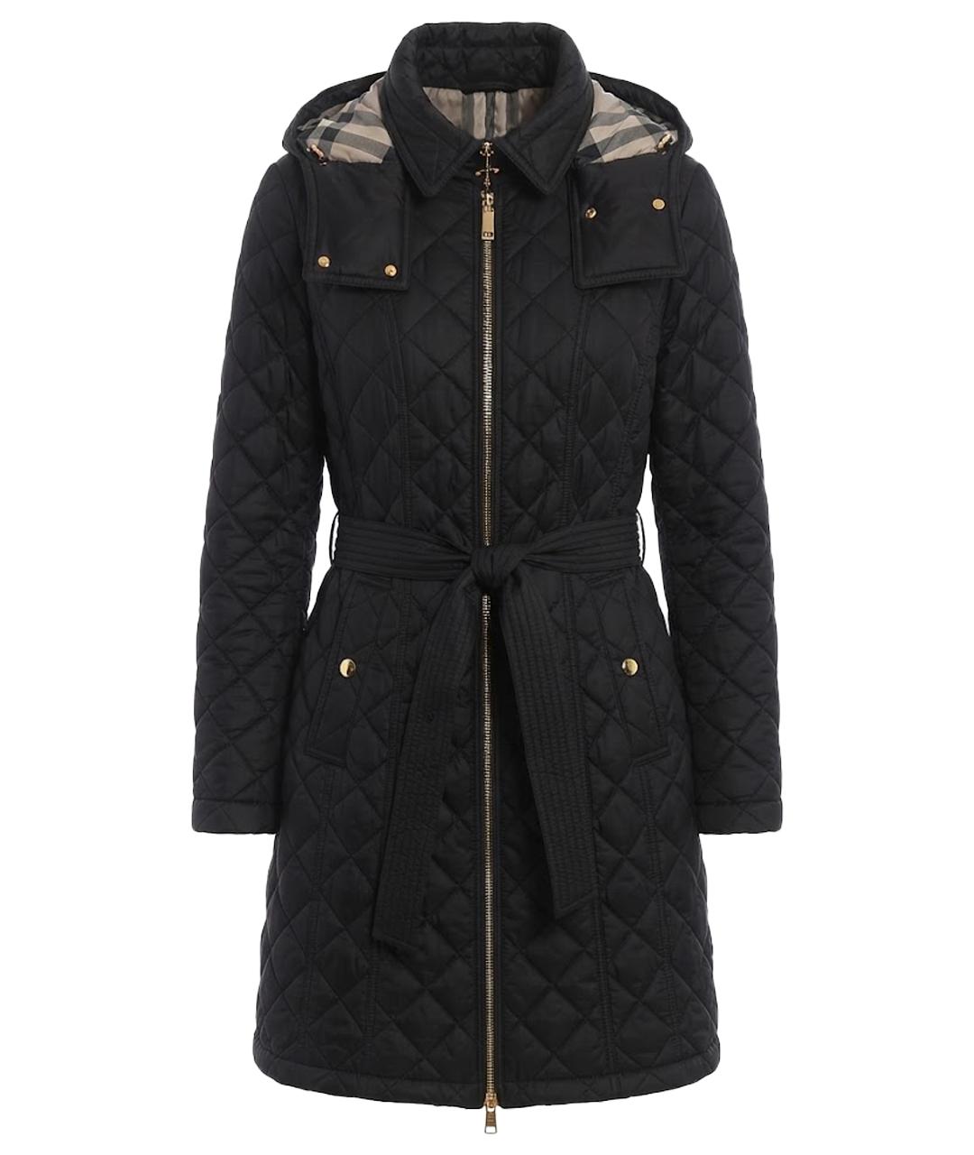BURBERRY Черное полиэстеровое пальто, фото 1