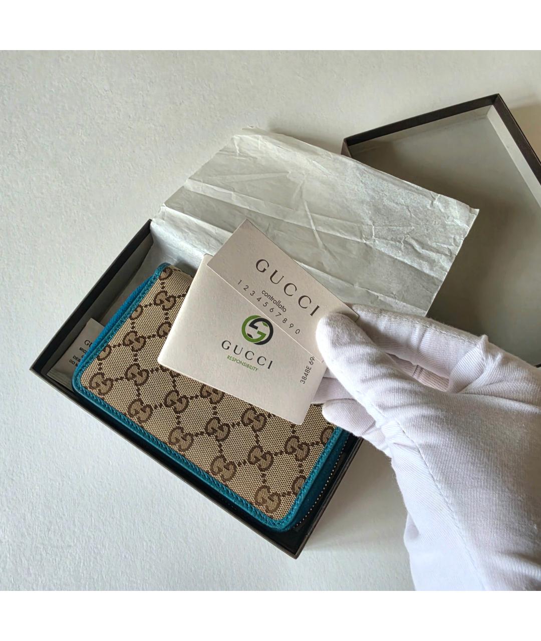 GUCCI Голубой кошелек, фото 6