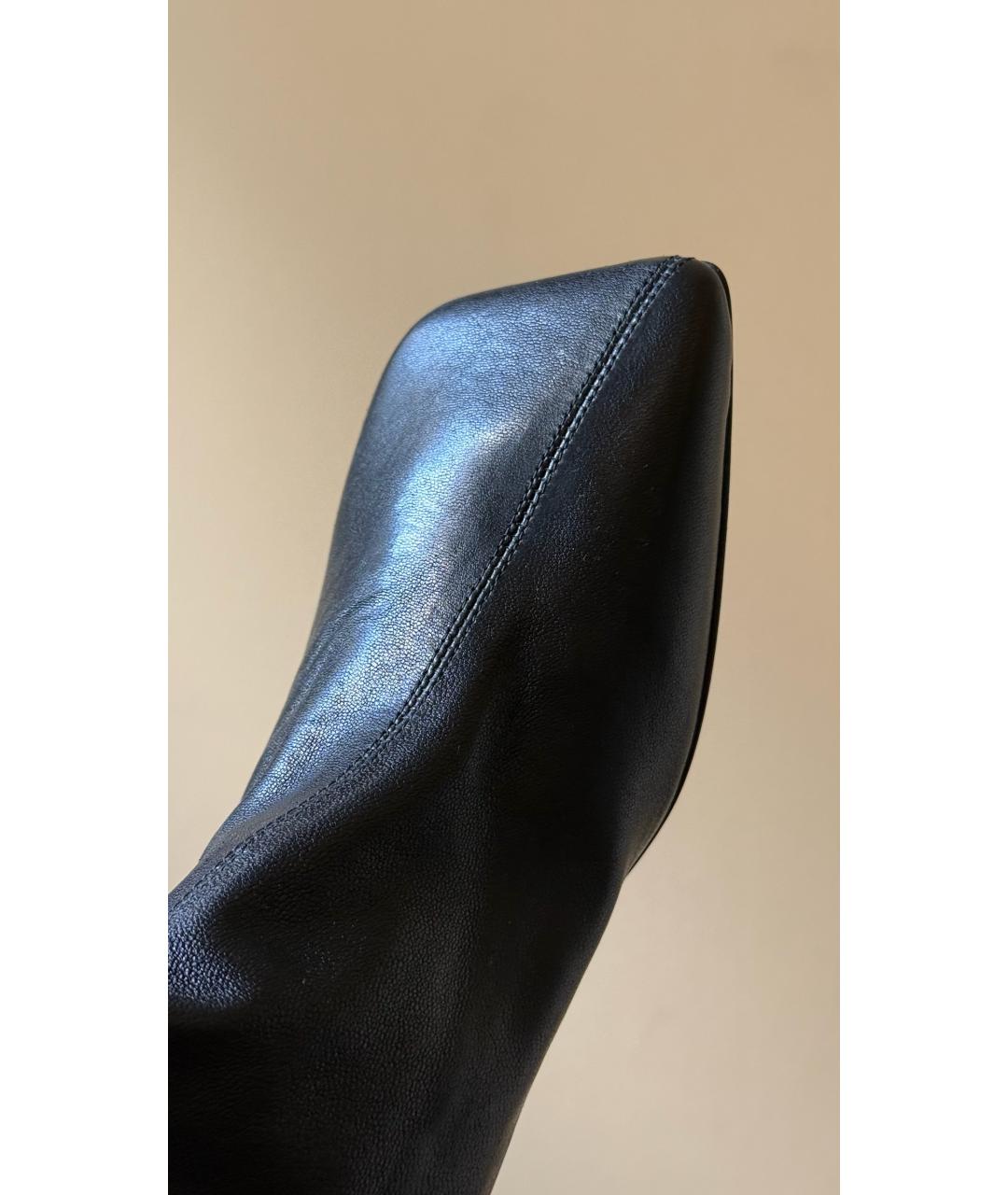 JIL SANDER Черные кожаные полусапоги, фото 5