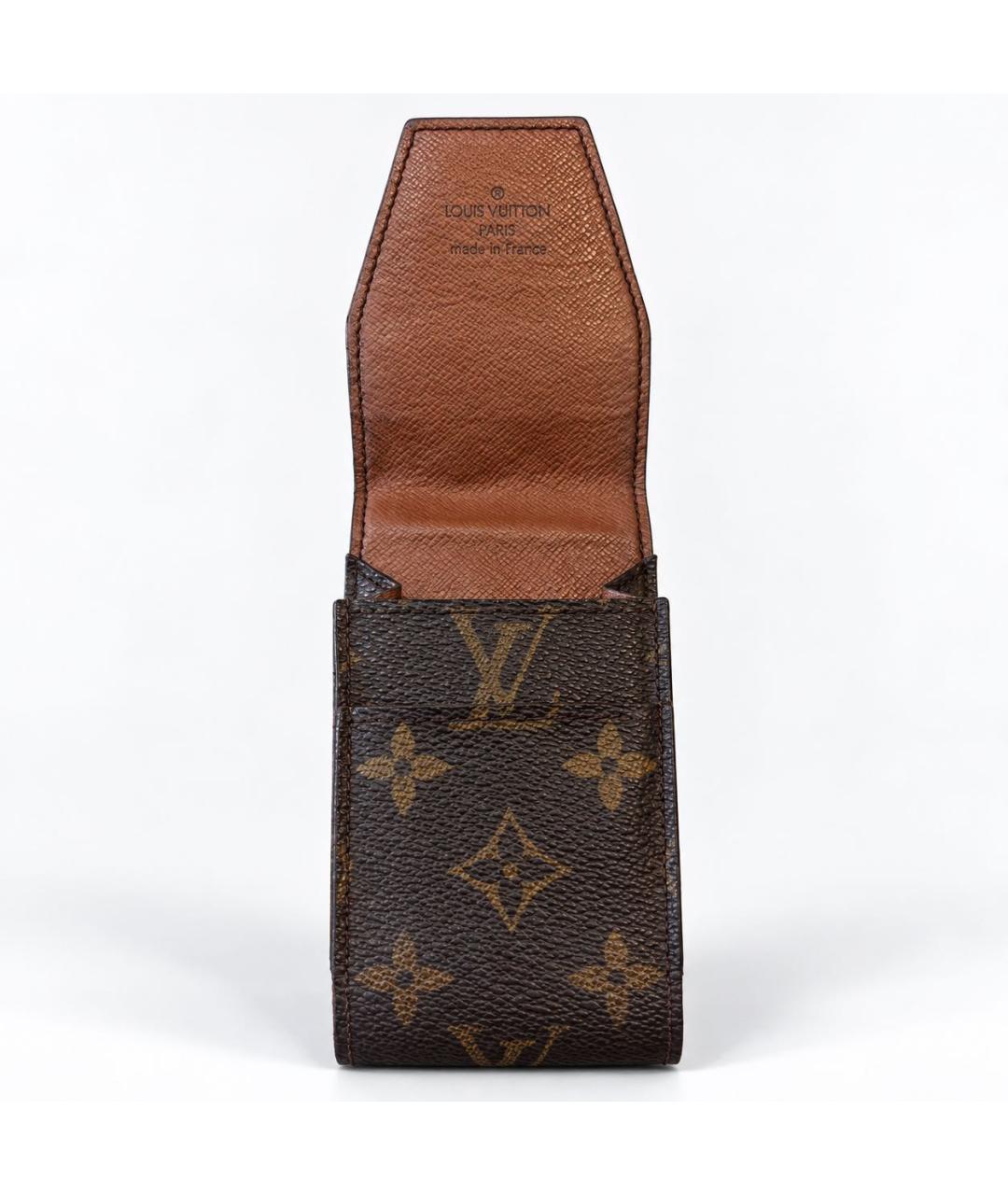 LOUIS VUITTON Коричневый кожаный кардхолдер, фото 4