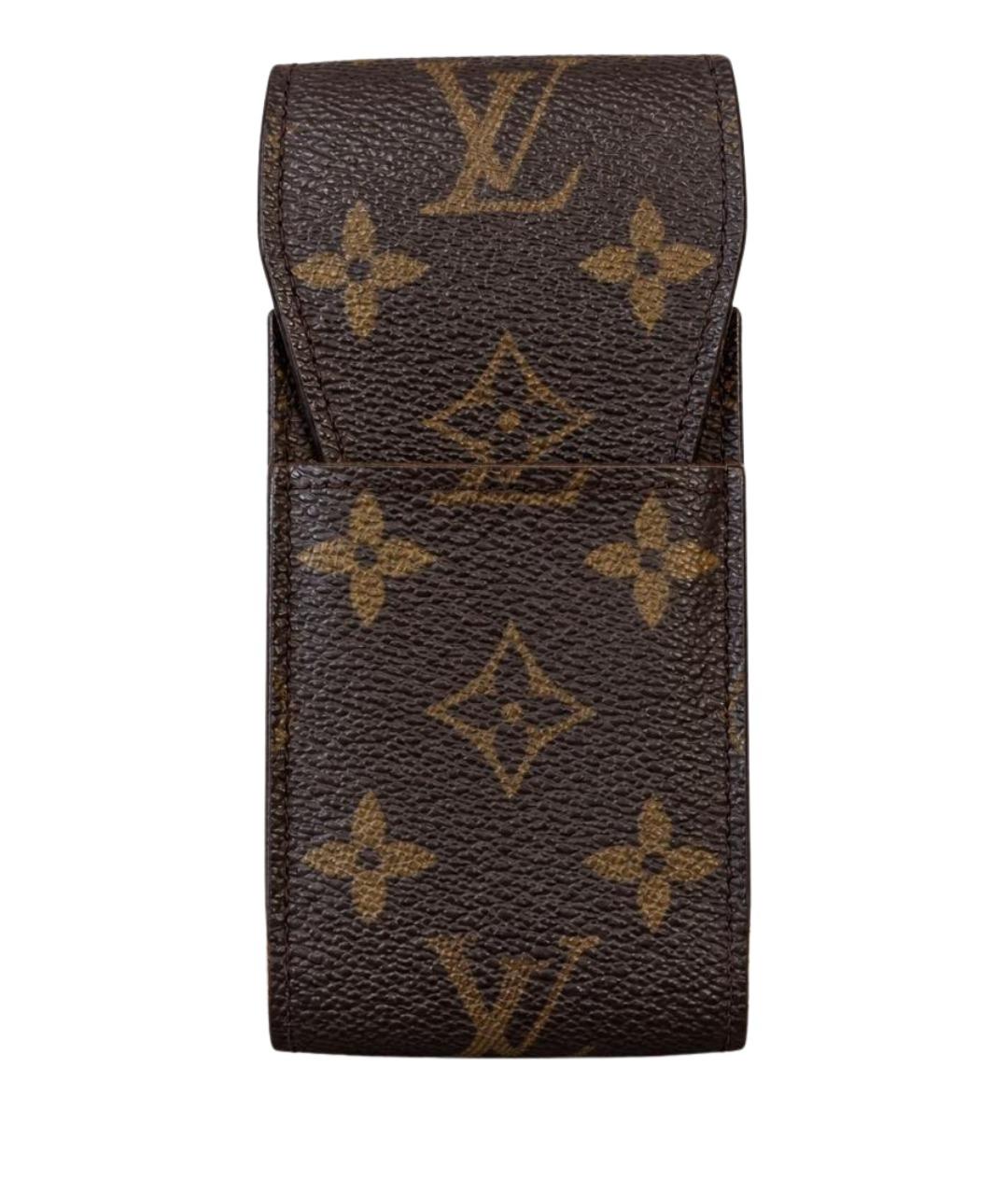 LOUIS VUITTON Коричневый кожаный кардхолдер, фото 1
