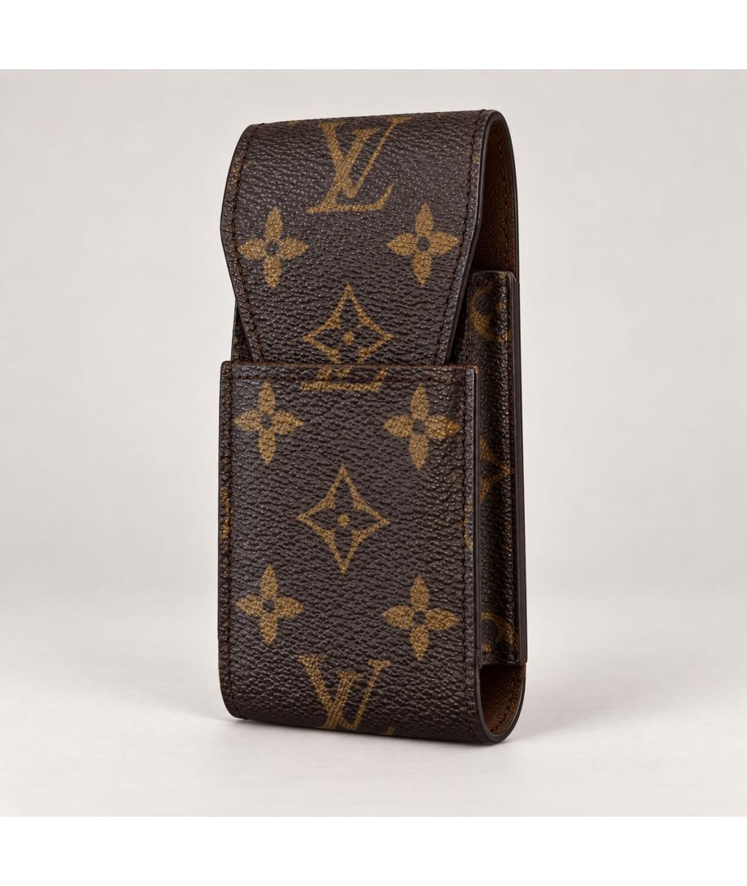 LOUIS VUITTON Коричневый кожаный кардхолдер, фото 2