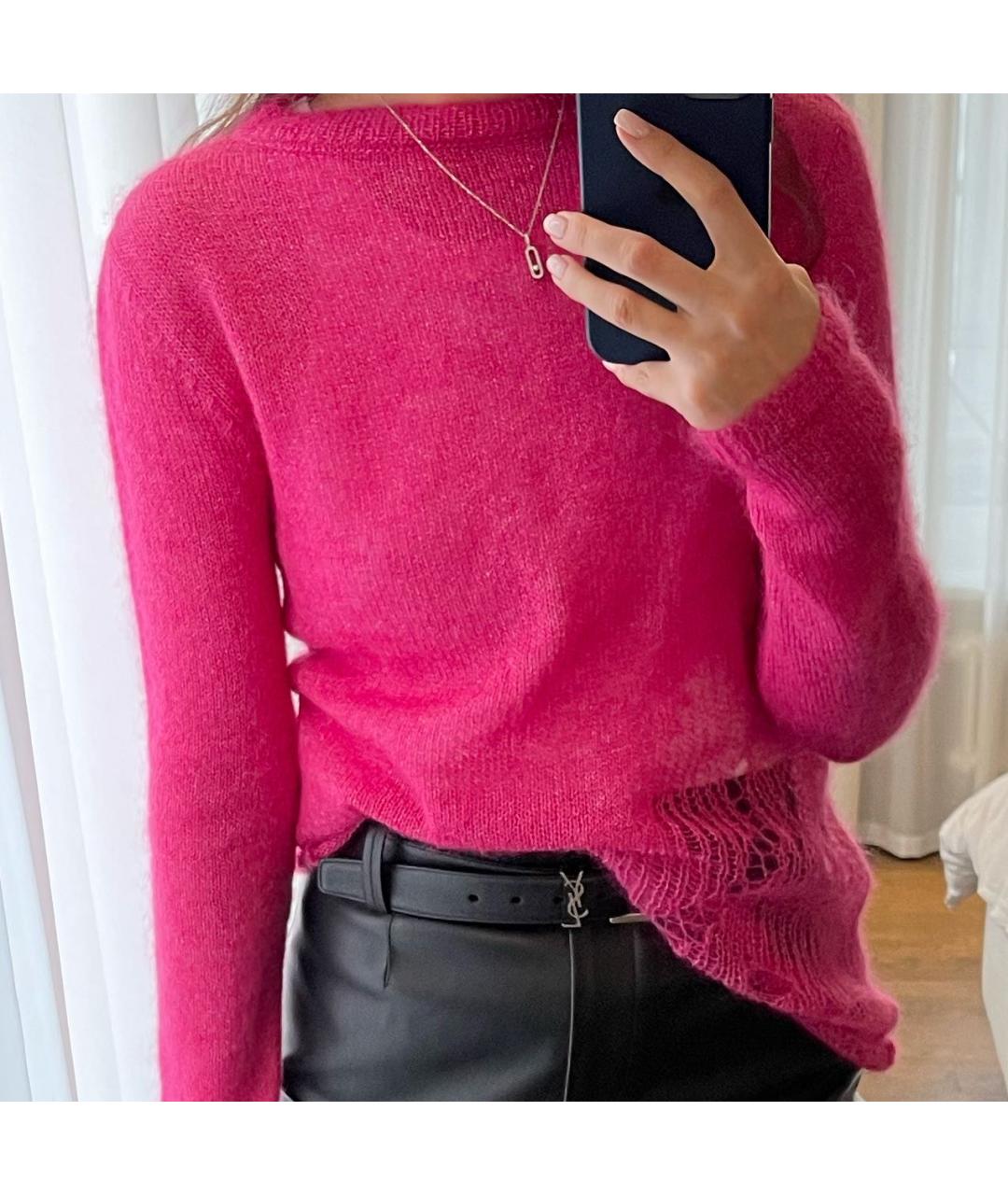 SAINT LAURENT Розовый джемпер / свитер, фото 7