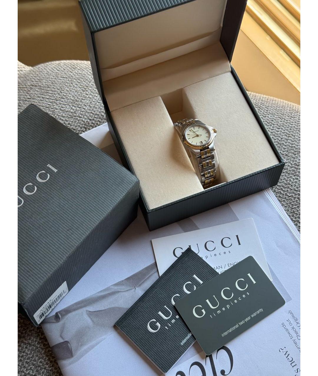 GUCCI Белые стальные часы, фото 7