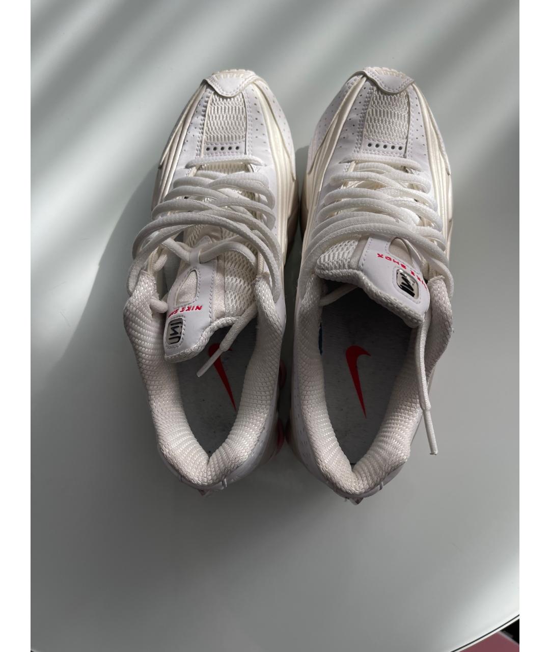 NIKE Белые кожаные кроссовки, фото 5