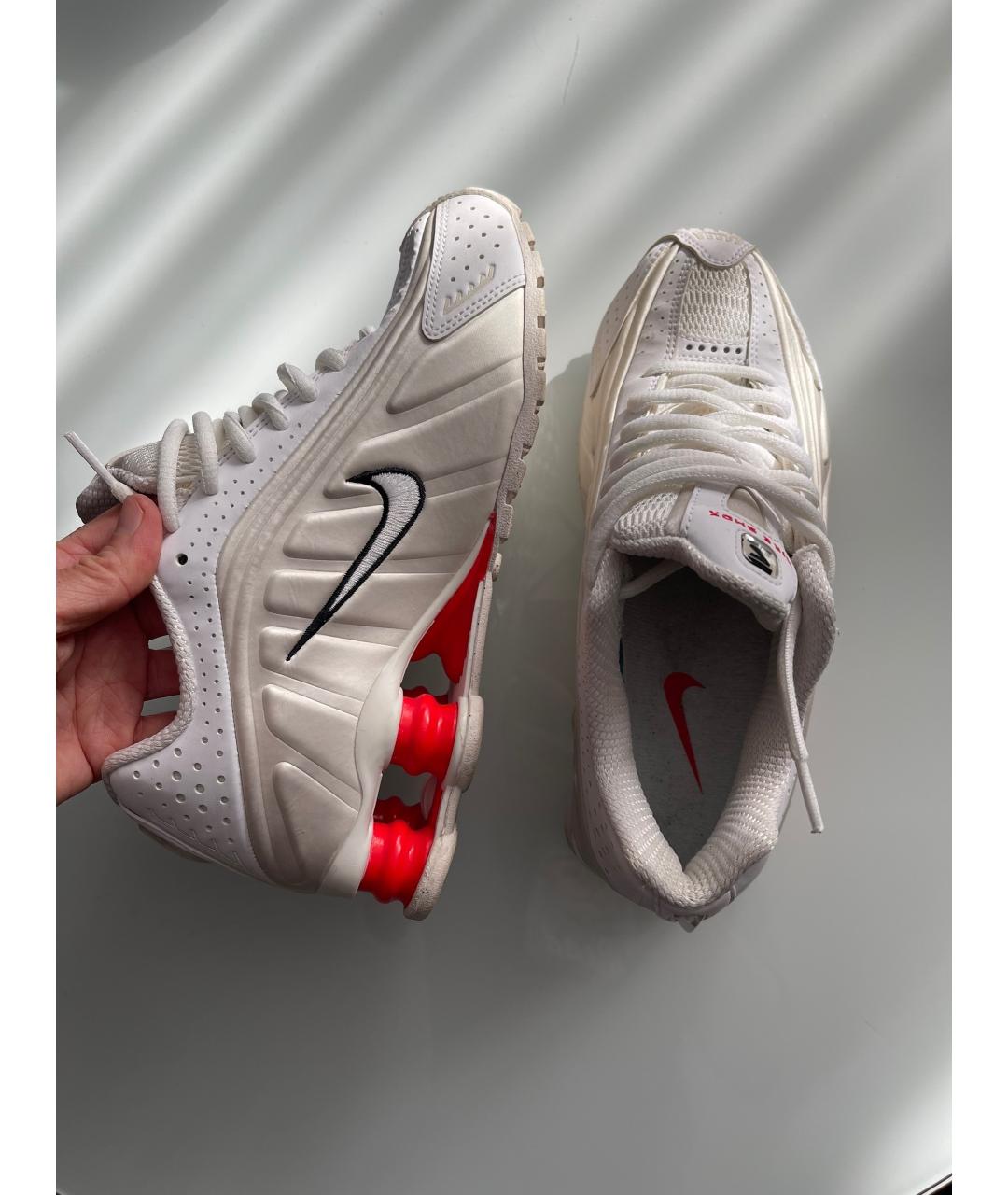 NIKE Белые кожаные кроссовки, фото 4