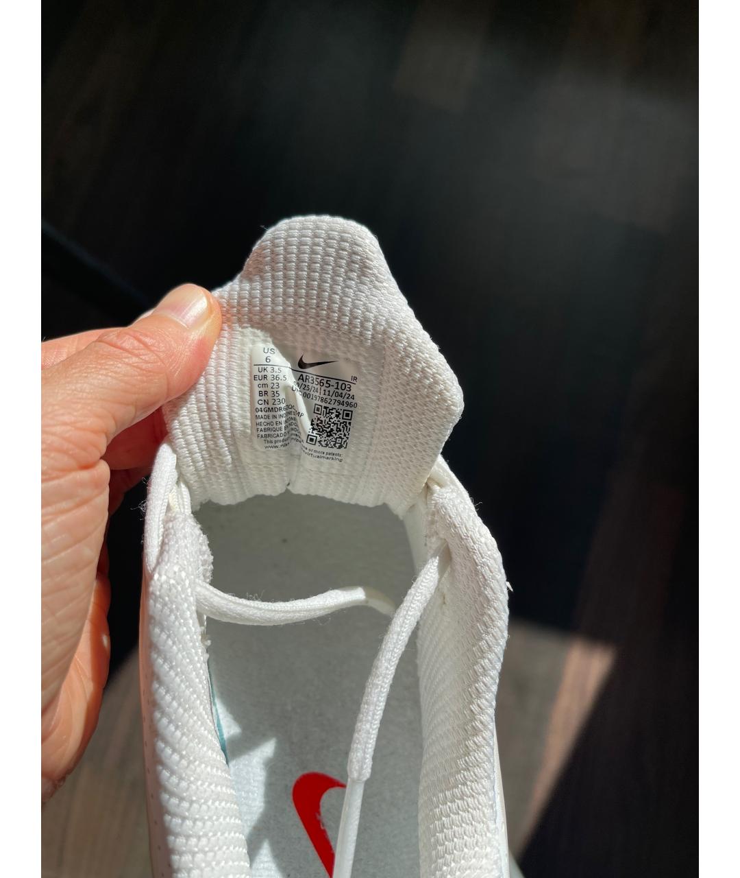 NIKE Белые кожаные кроссовки, фото 3