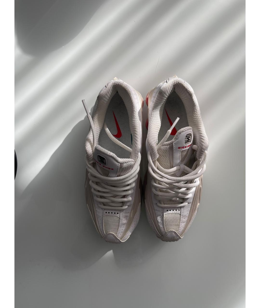 NIKE Белые кожаные кроссовки, фото 7