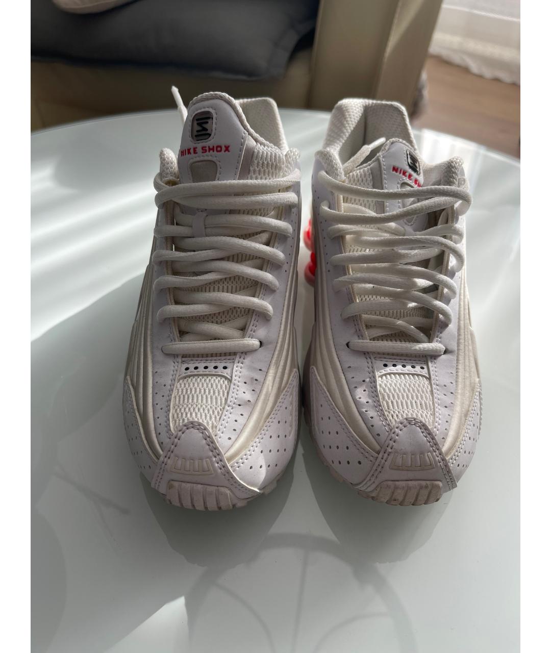 NIKE Белые кожаные кроссовки, фото 8