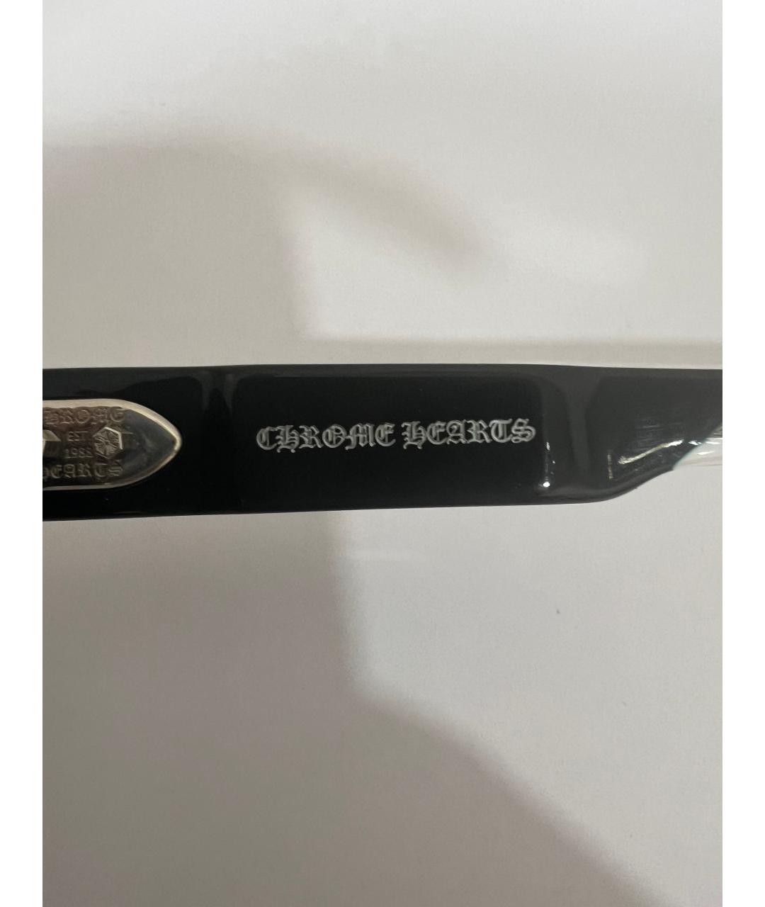 CHROME HEARTS Черные пластиковые солнцезащитные очки, фото 9