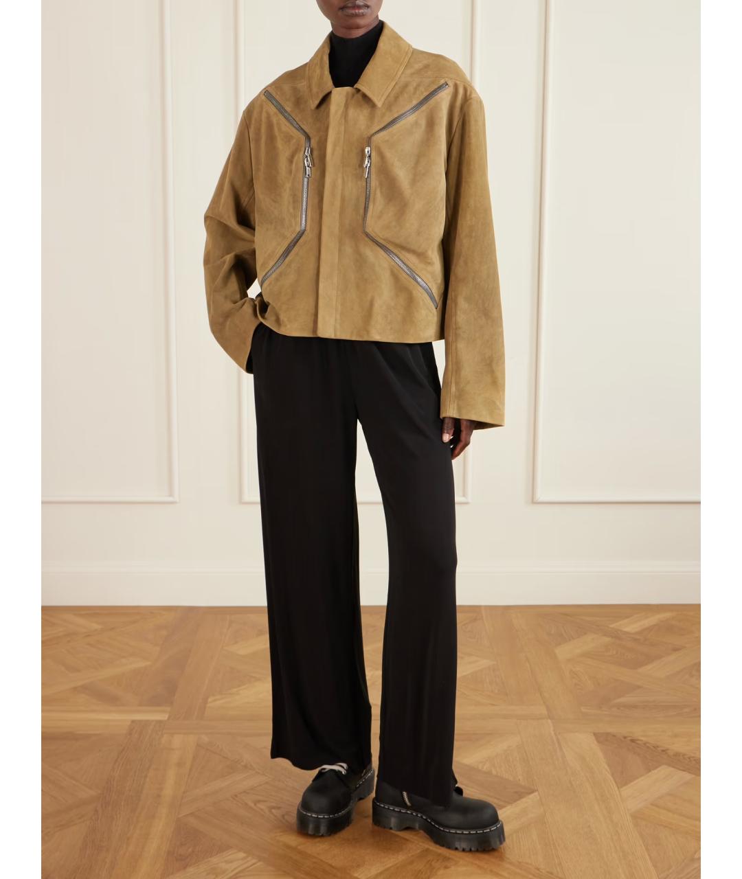 RICK OWENS Коричневая замшевая куртка, фото 2