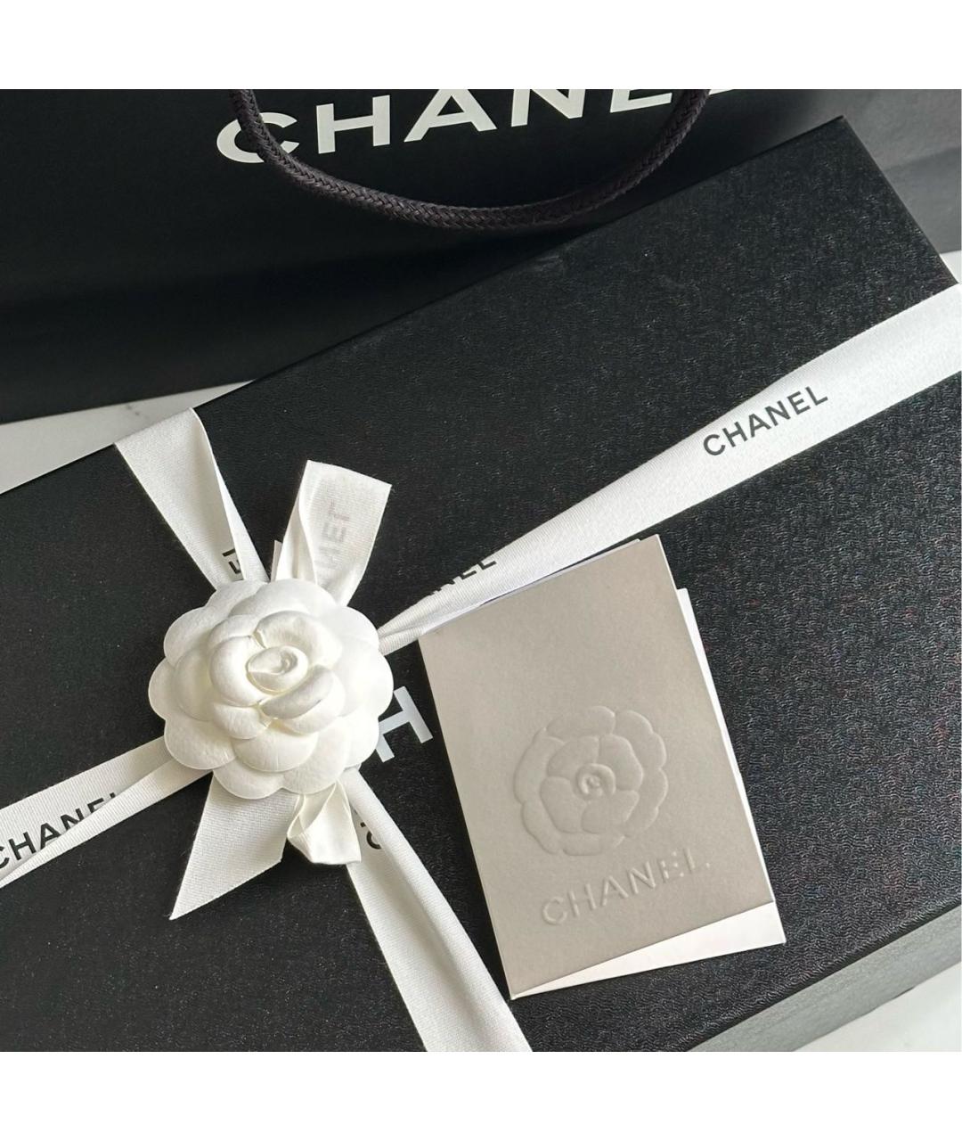 CHANEL Черные кожаные кеды, фото 4