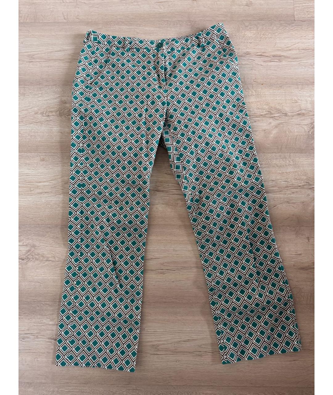 'S MAX MARA Мульти хлопковые брюки узкие, фото 5
